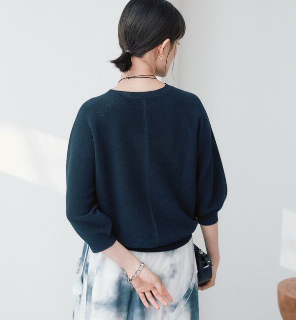  「【手洗い可能】ハーフバルーンスリーブニット」|ニット・セーター|