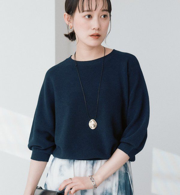  「【手洗い可能】ハーフバルーンスリーブニット」|ニット・セーター|