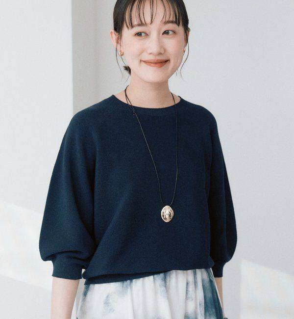  「【手洗い可能】ハーフバルーンスリーブニット」|ニット・セーター|