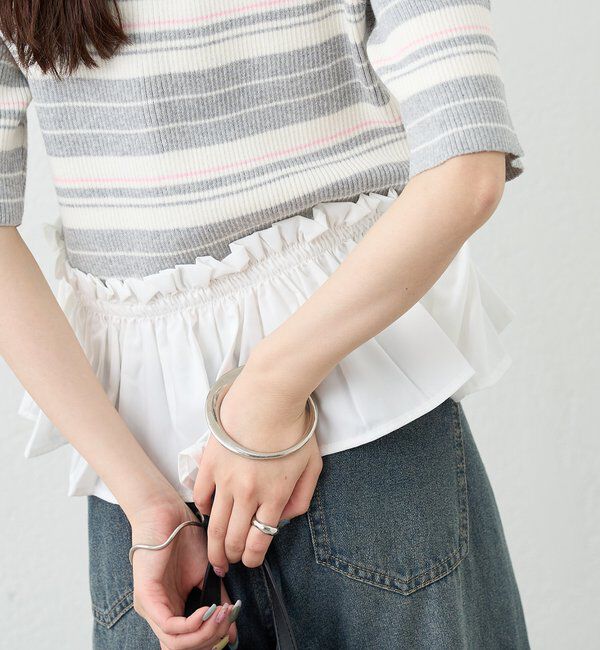  「ペプラム半袖ニット」|ニット・セーター|