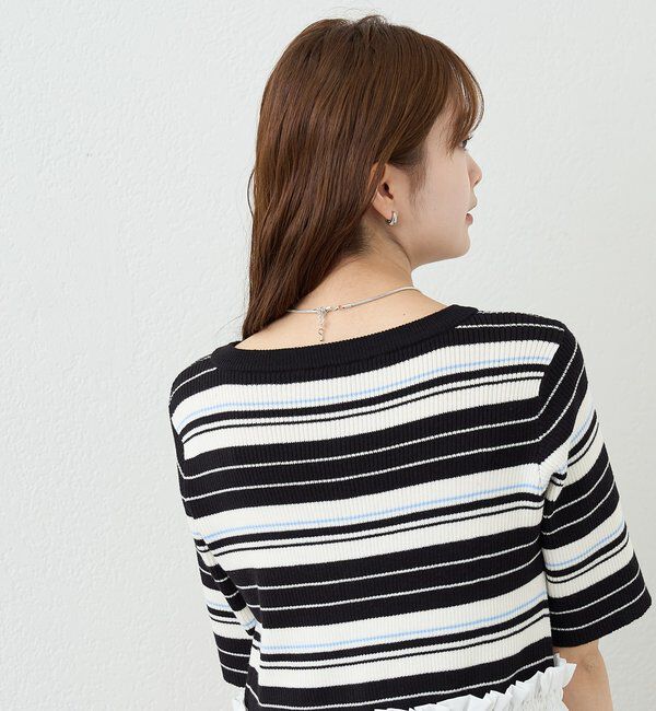  「ペプラム半袖ニット」|ニット・セーター|