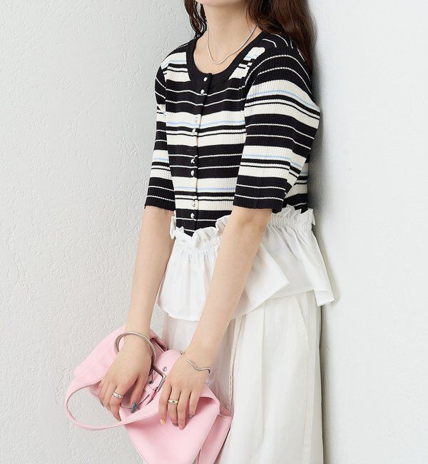  「ペプラム半袖ニット」|ニット・セーター|
