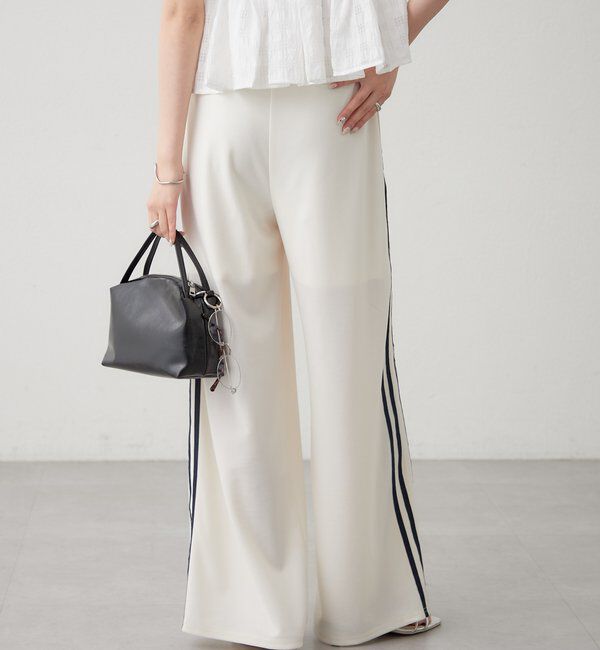  「ロゴ刺繍イージーパンツ」|チノ|