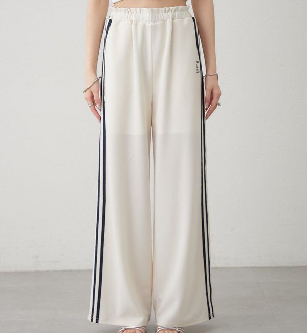  「ロゴ刺繍イージーパンツ」|チノ|