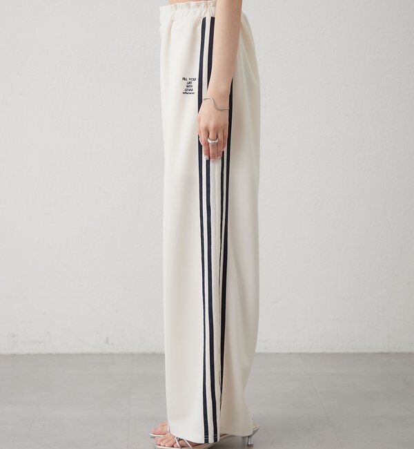  「ロゴ刺繍イージーパンツ」|チノ|