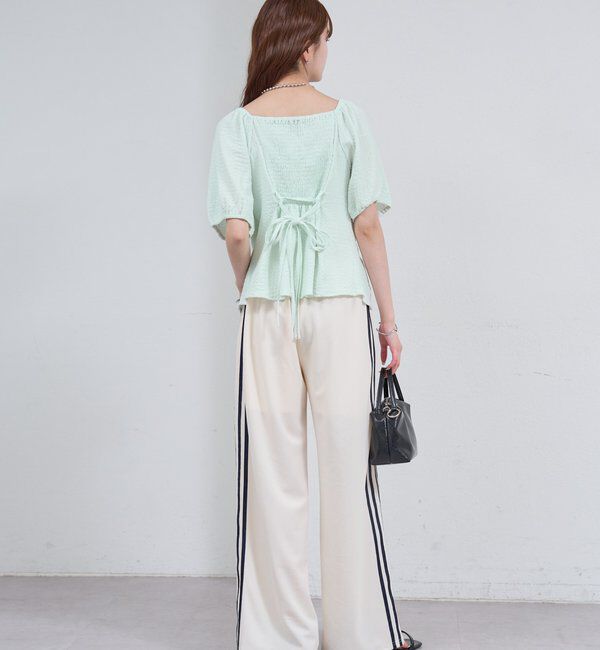  「ロゴ刺繍イージーパンツ」|チノ|