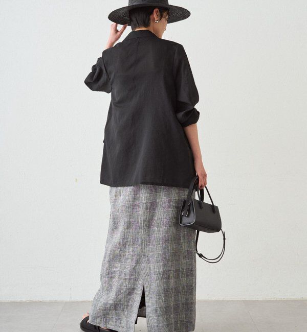  「チェックリネンキャミワンピース」|ワンピース|