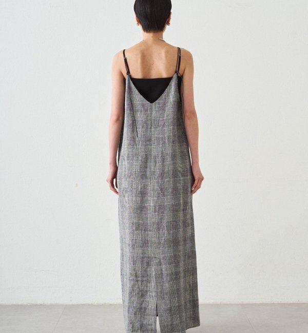  「チェックリネンキャミワンピース」|ワンピース|