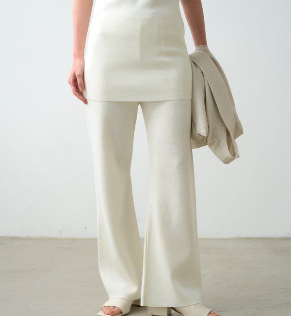 「ニットパンツ」|チノ|オフホワイト