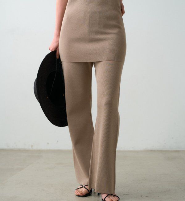  「ニットパンツ」|チノ|ベージュ