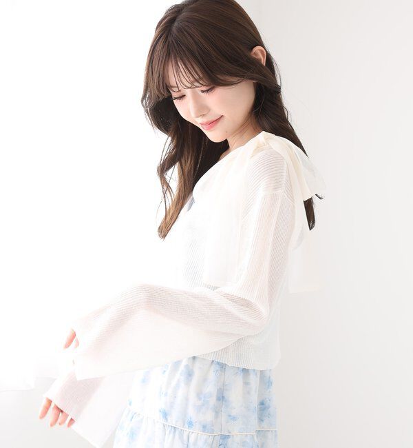  「シアーラメカーディガン」|ニット・セーター|