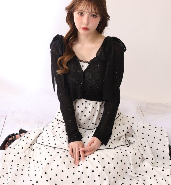  「シアーラメカーディガン」|ニット・セーター|