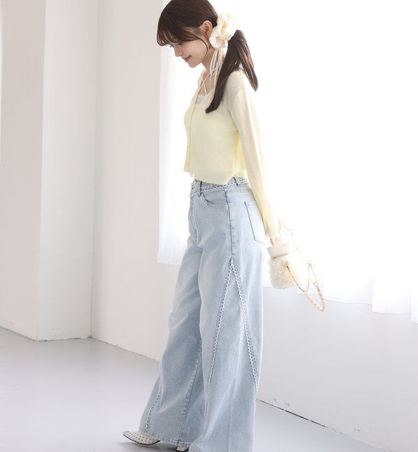  「シアーラメカーディガン」|ニット・セーター|