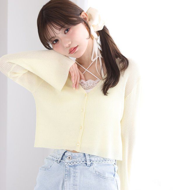  「シアーラメカーディガン」|ニット・セーター|