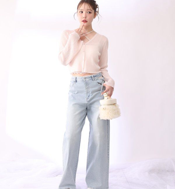  「シアーラメカーディガン」|ニット・セーター|