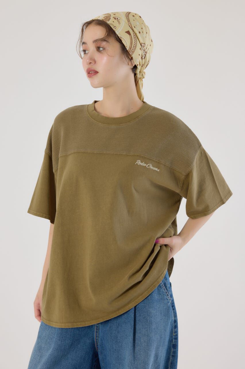 RODEO CROWNS「ワッフルコンビカットトップス」|Tシャツ・カットソー|