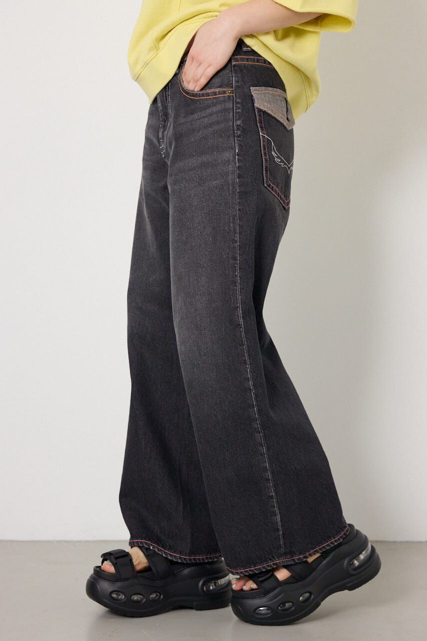 RODEO CROWNS「カラーステッチダボパンツ」|デニム|