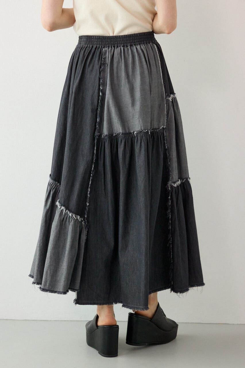 RODEO CROWNS「デニムパッチワークティアードスカート」|スカート|