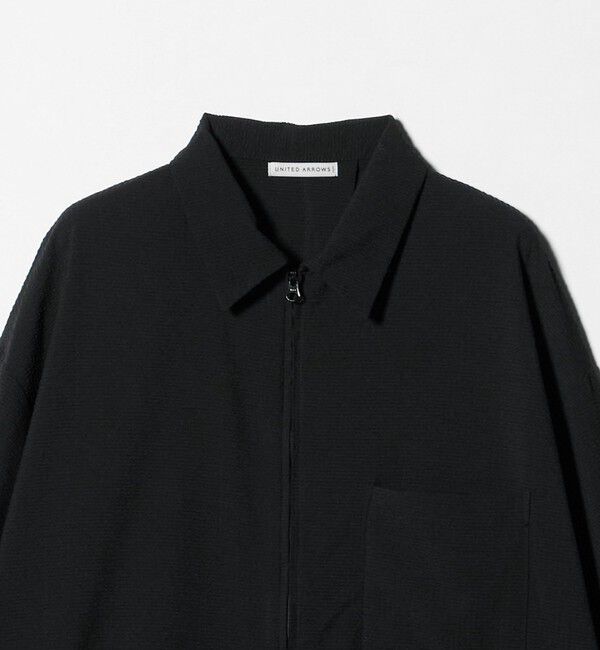 UNITED ARROWS「DotAir ドットエア サッカー ジップ シャツ　吸水速乾」|シャツ・ブラウス|