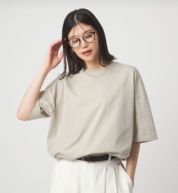 UNITED ARROWS green label relaxing「【WEB限定】＜at ease＞ドロスト カットソー 接触冷感 UVカット 遮熱」|Tシャツ・カットソー|