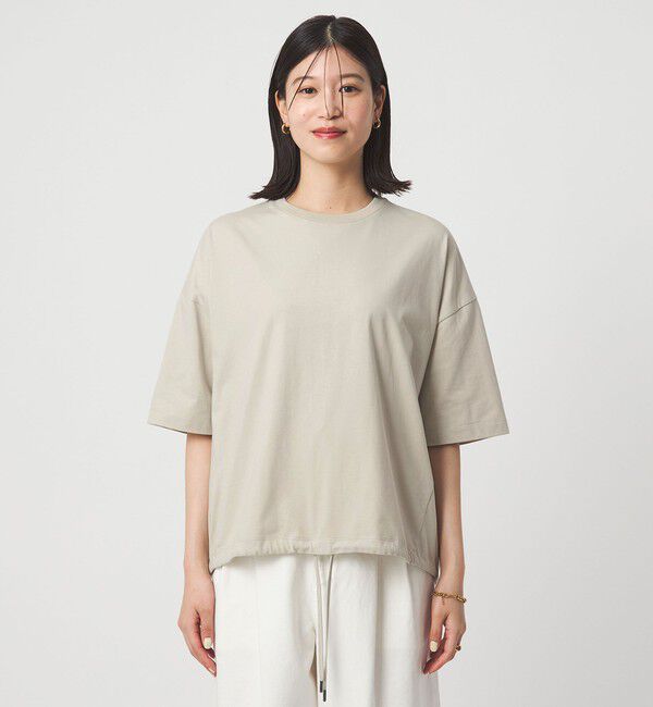 UNITED ARROWS green label relaxing「【WEB限定】＜at ease＞ドロスト カットソー 接触冷感 UVカット 遮熱」|Tシャツ・カットソー|