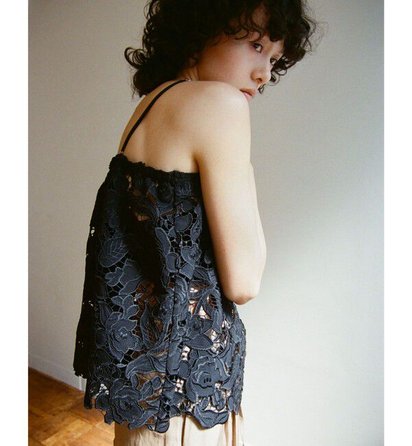UNITED ARROWS green label relaxing「＜SEASONAL COLLECTION＞2WAY レース キャミソール」|シャツ・ブラウス|BLACK