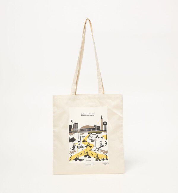 UNITED ARROWS green label relaxing「【別注】＜SoftBank HAWKS＞ アートプリントトートバッグ 」|トートバッグ|NATURAL