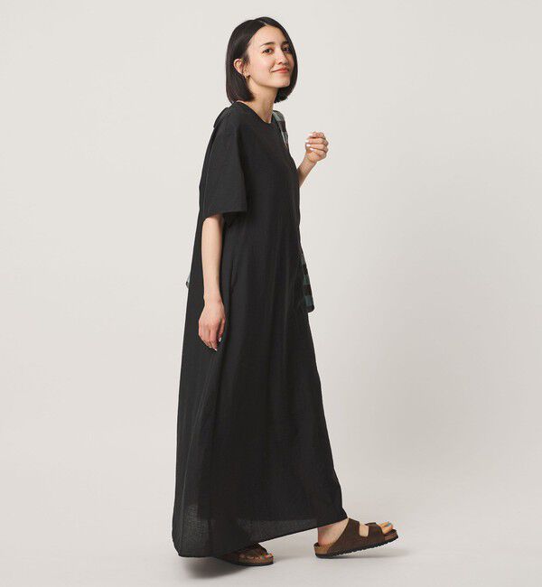 BEAUTY&YOUTH UNITED ARROWS「シアー バックリボン ワンピース ウォッシャブル」|ワンピース|BLACK