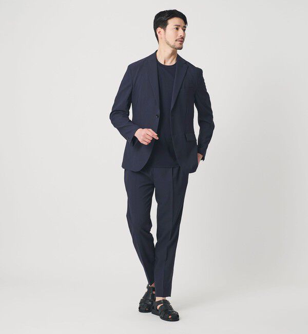 BEAUTY&YOUTH UNITED ARROWS「【WEB限定 WARDROBE SMART】 Reflax ポプリン ジャケット＆イージーパンツ」|スーツ|NAVY