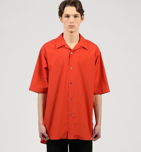 TOMORROWLAND MENS「120/2コットン オープンカラーハーフスリーブ ロングシャツ」|シャツ・ブラウス|