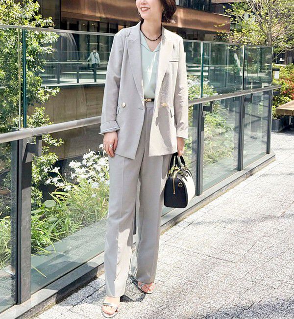 NOLLEY'S sophi「《セットアップ対応》ウォッシャブルブリーザブルシャンブレーダブルジャケット」|テーラードジャケット|