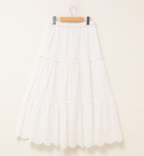 MAQWEL「【MAQWEL/マクウェル】ウォッシャブルコツトンレースティアードスカート」|スカート|