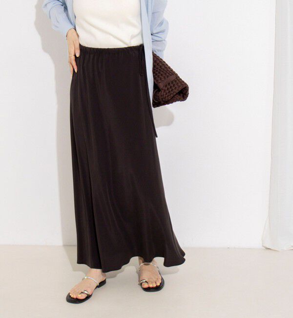 NOLLEY'S「フィブリルタフタサイドリボンバイヤススカート」|スカート|