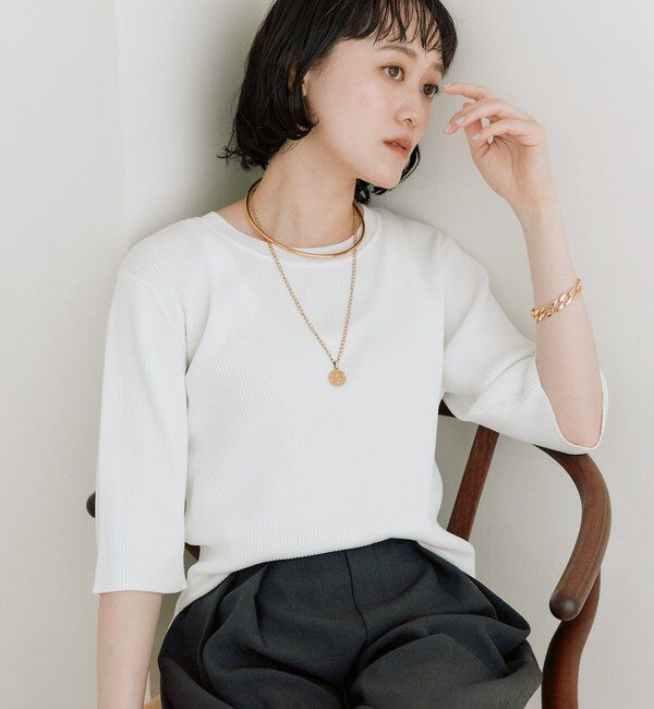  「予約【ストレッチ性抜群】VIS/NYゴブソデリブニット」|ニット・セーター|