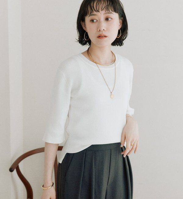  「予約【ストレッチ性抜群】VIS/NYゴブソデリブニット」|ニット・セーター|