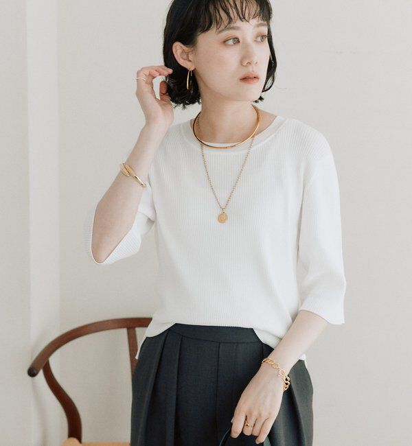  「予約【ストレッチ性抜群】VIS/NYゴブソデリブニット」|ニット・セーター|