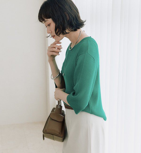  「予約【ストレッチ性抜群】VIS/NYゴブソデリブニット」|ニット・セーター|