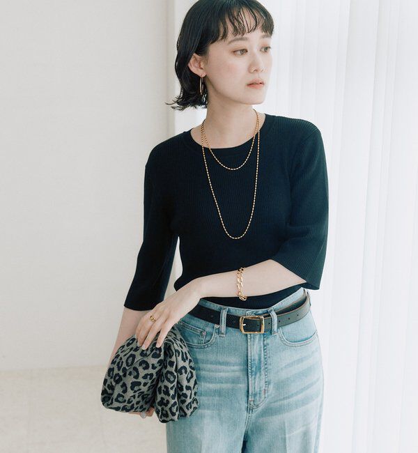  「予約【ストレッチ性抜群】VIS/NYゴブソデリブニット」|ニット・セーター|