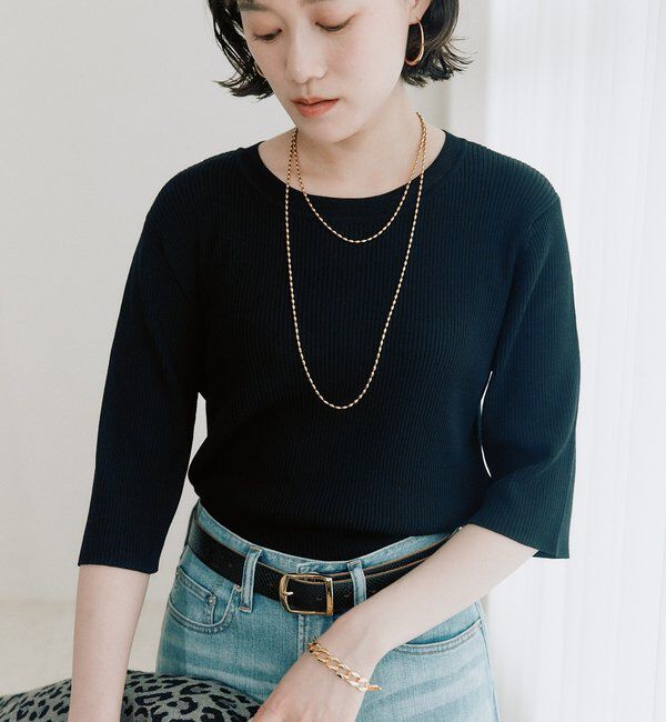  「予約【ストレッチ性抜群】VIS/NYゴブソデリブニット」|ニット・セーター|