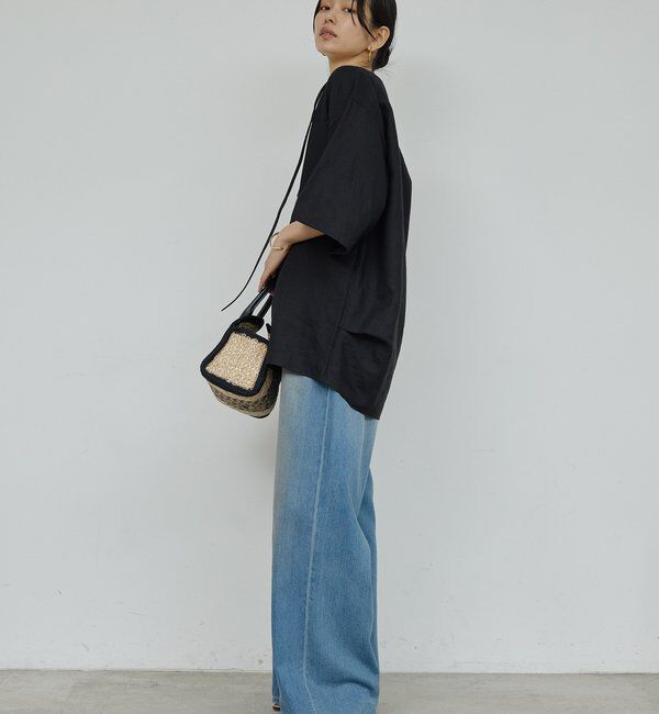  「リネンディープネックプルオーバー」|シャツ・ブラウス|