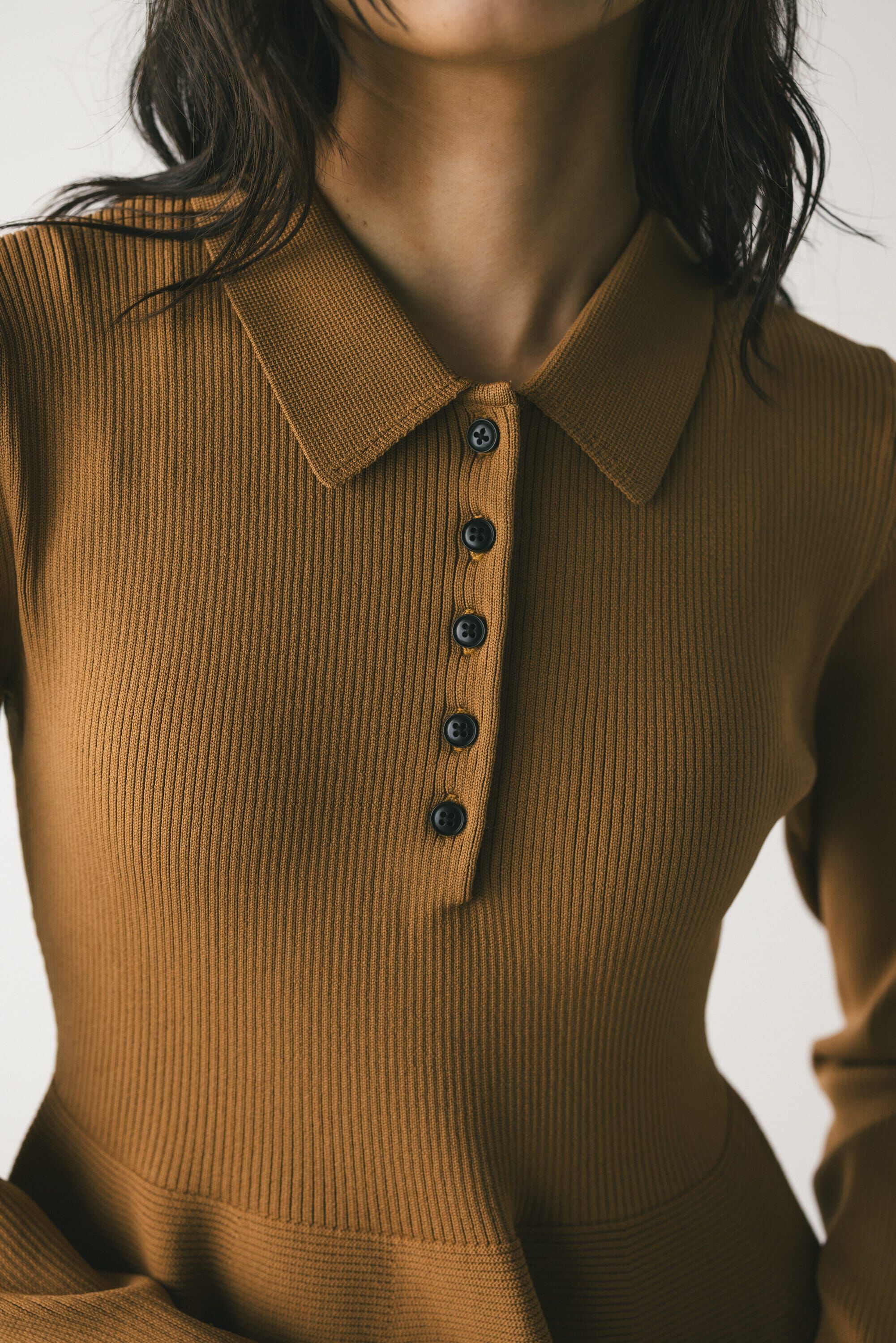 STYLEMIXER「フォルムポロニットワンピース」|ワンピース|