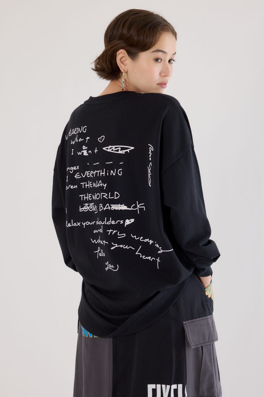 RODEO CROWNS「梨地VネックロングスリーブTシャツ」|Tシャツ・カットソー|BLK