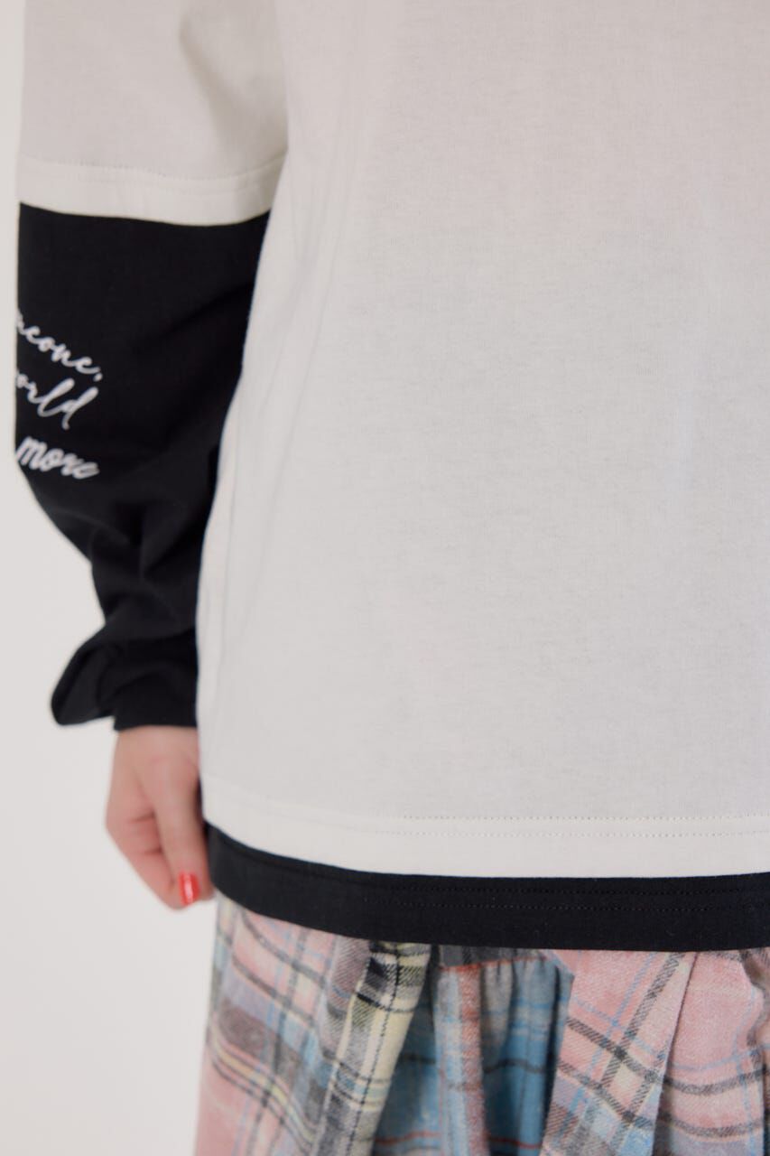 RODEO CROWNS「ハートフェイクレイヤードトップス」|Tシャツ・カットソー|