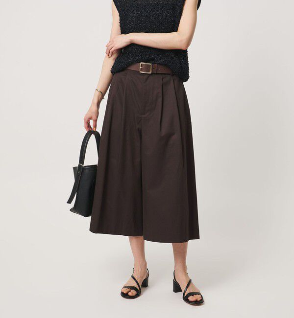 UNITED ARROWS「ギャバ クロップド パンツ」|キュロット|