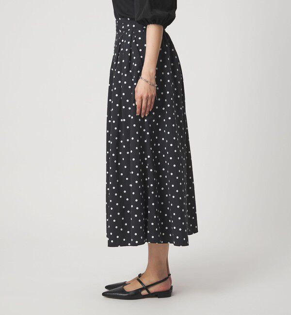 UNITED ARROWS green label relaxing「タック フレア スカート 2 ドット」|フレア|