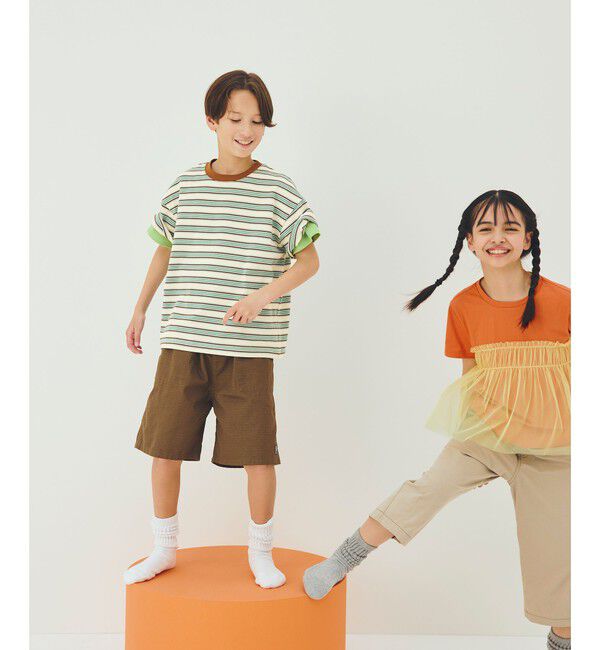 UNITED ARROWS green label relaxing「【スタメンシリーズ】ボーダーＴシャツ / キッズ  100cm-160cm」|Tシャツ・カットソー|
