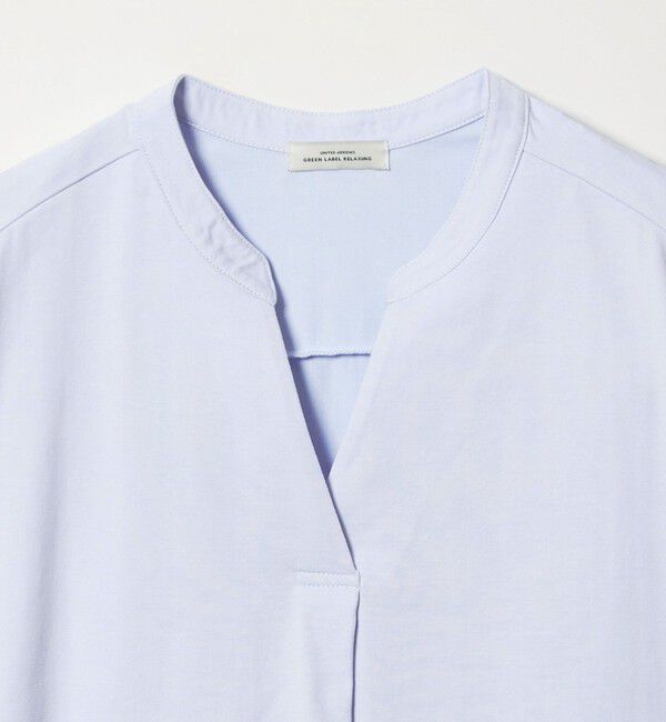 UNITED ARROWS green label relaxing「【WEB限定】＜at ease＞スキッパー カットソー 接触冷感 UVカット 遮熱」|Tシャツ・カットソー|