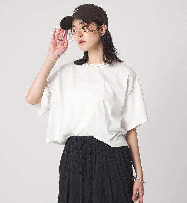 UNITED ARROWS green label relaxing「＜CHIHIRO HYODO&times;green label relaxing＞クロップド ワイド Tシャツ」|Tシャツ・カットソー|