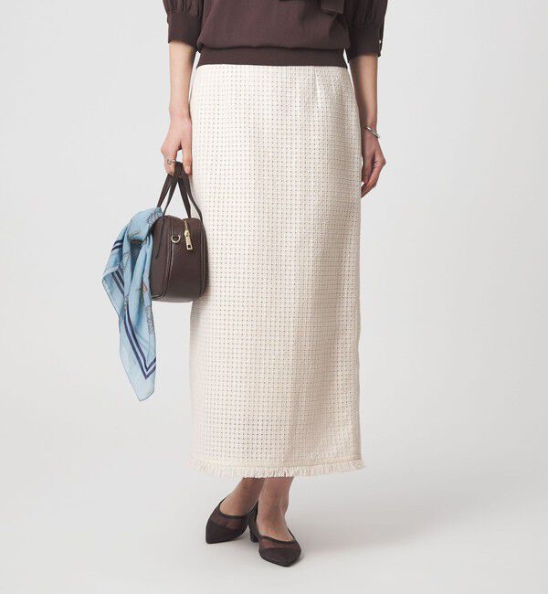 UNITED ARROWS green label relaxing「ラティス ツイードライク タイトスカート」|タイト|