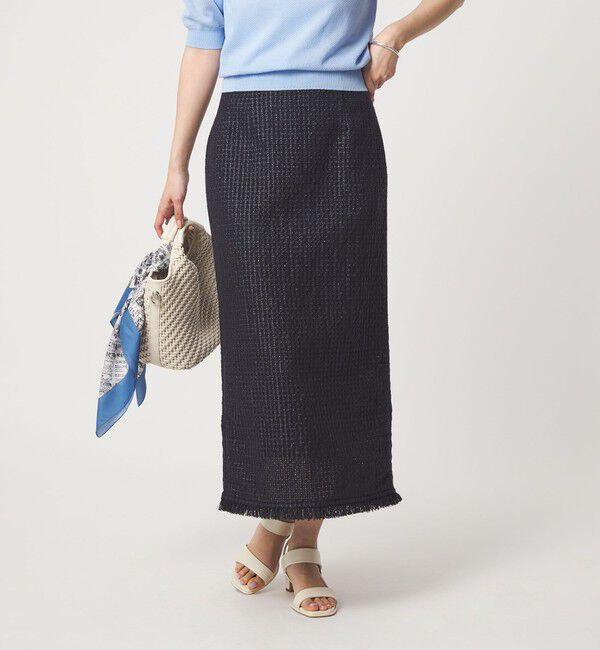 UNITED ARROWS green label relaxing「ラティス ツイードライク タイトスカート」|タイト|